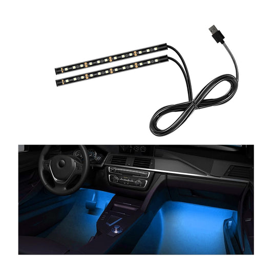 Tira de 24 luces led RGB para auto, luces neón para atmósfer
