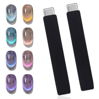 DANNEASY 2 imanes de uñas de ojo de gato con protección de s