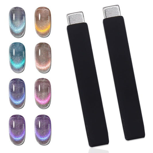 DANNEASY 2 imanes de uñas de ojo de gato con protección de s