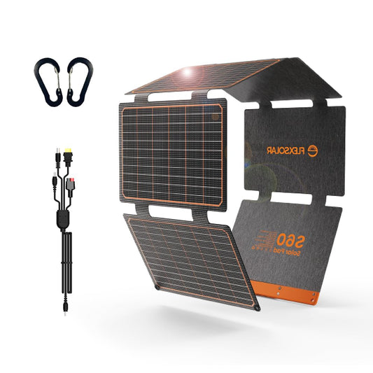 FlexSolar Cargadores de paneles solares portátiles de 60 W c