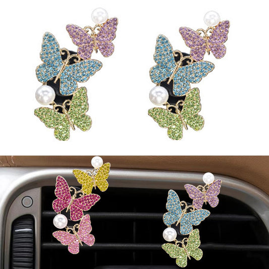 2 clips de mariposa para ventilación de automóvil, decoració
