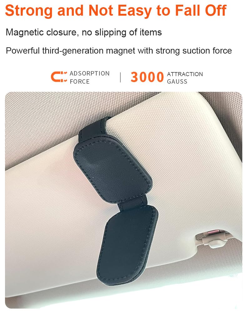 Soporte de lentes de sol para automóvil, clip magnético de c