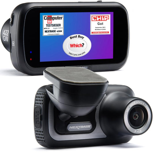 Nextbase Cámara de tablero pequeña de 422 GW con aplicación,