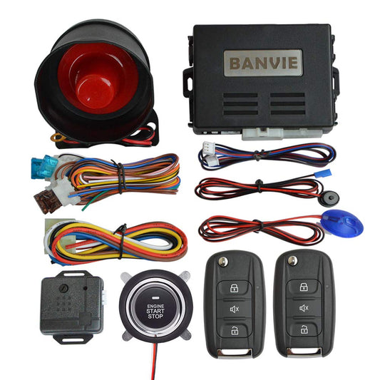 BANVIE Sistema de alarma para automóvil con kit de arranque