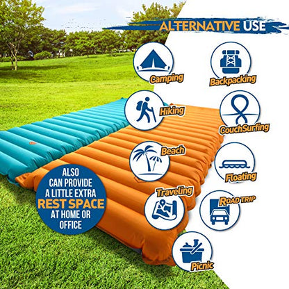 ZOOOBELIVES Almohadilla de dormir inflable de extra grosor c