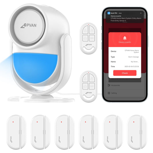 CPVAN Sistema de alarma WiFi para el hogar con sensor de mov