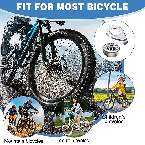 Zacro 18pcs Bike Wheel Axle Nut and Bicycle Hub Safety Washe