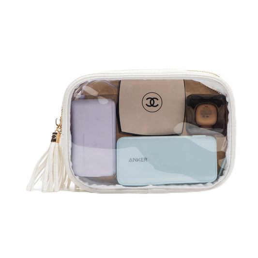 Bolsa organizadora de maquillaje transparente para mujer, bo