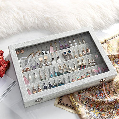 Wuligirl - Joyero organizador de terciopelo para aretes, col