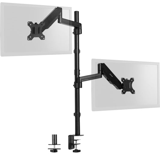 VIVO Brazo de monitor doble para montaje extra alto para pan
