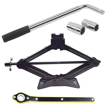 QISF Kit de emergencia universal de 5 piezas, gato de tijera