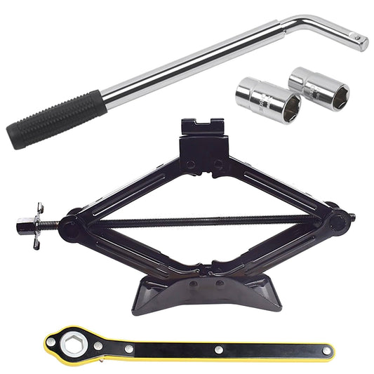 QISF Kit de emergencia universal de 5 piezas, gato de tijera