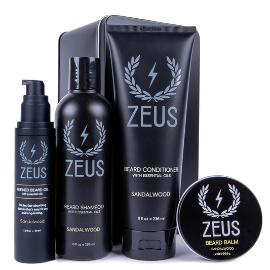 ZEUS Kit de cuidado diario de la barba: lavado con champú y