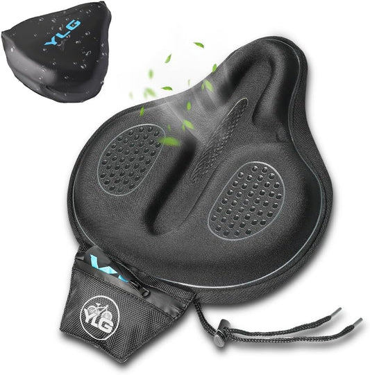 YLG Cojín de asiento de bicicleta, funda de cojín de espuma