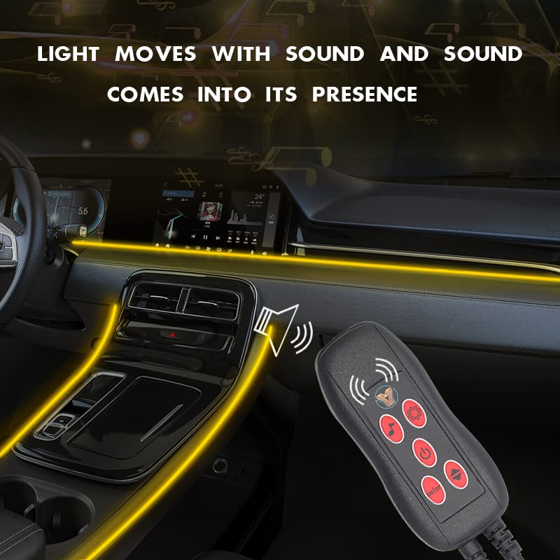 Tira de luces interiores para automóvil, sincronización de m