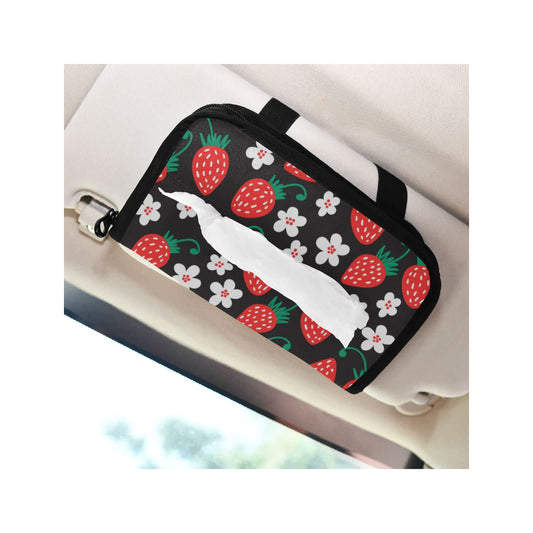 Soporte para pañuelos de coche de fresas para visera solar d