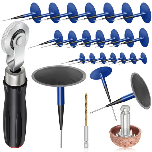 Kit de parches de neumáticos de 24+3 piezas, 24 piezas de re
