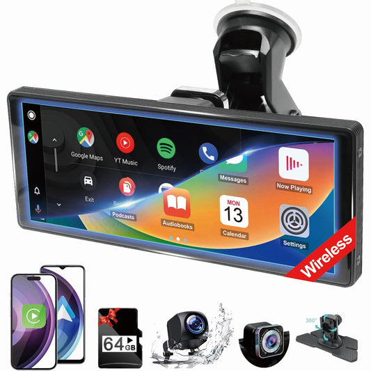 La pantalla inalámbrica portátil para automóvil funciona con