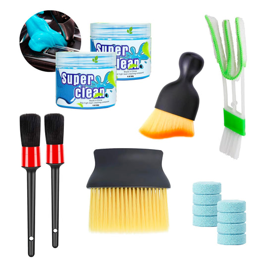 Kit de limpieza interior del coche – salpicadero, asientos,