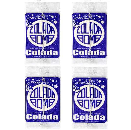 Colada Bomb - Ambientador para automóvil, paquete de 4 unida