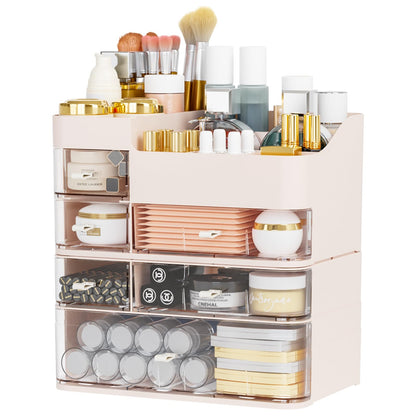 Organizador de maquillaje con 6 cajones, paquete de 2 organi