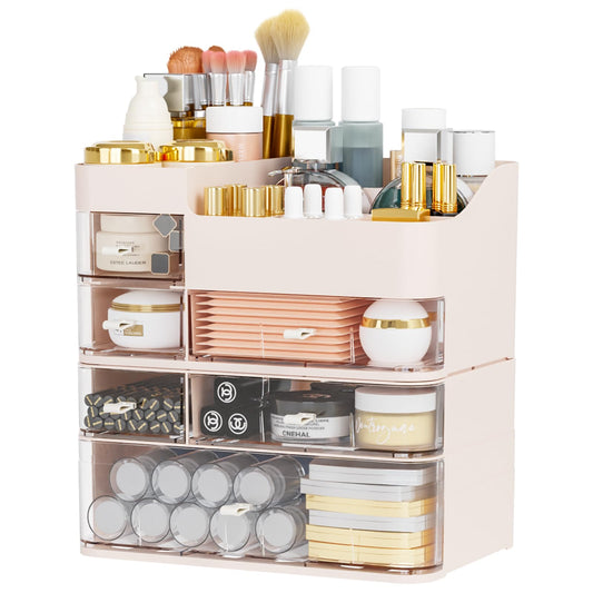 Organizador de maquillaje con 6 cajones, paquete de 2 organi