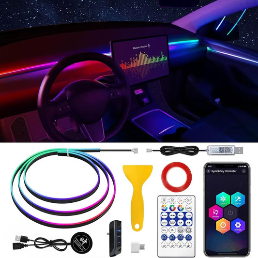 Tesla Model 3/Y Dreamcolor - Tira de luz LED acrílica para i