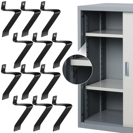 Zonon 12 clips de estante compatibles con gabinetes de metal