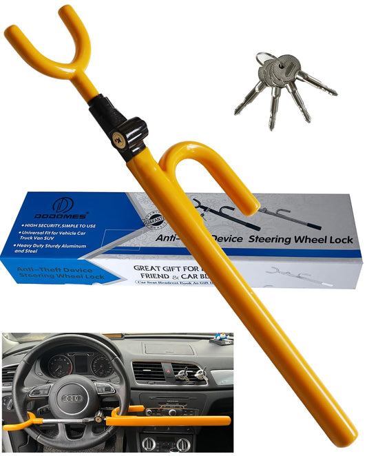 DODOMES Cerradura de volante antirrobo para automóvil, dispo