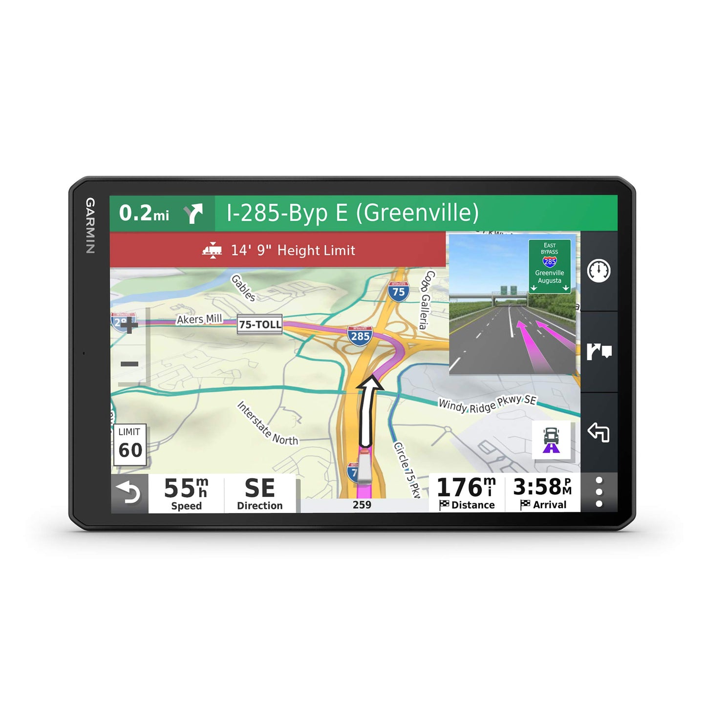 Garmin dēzl OTR1000, navegador GPS para camión de 10 pulgada