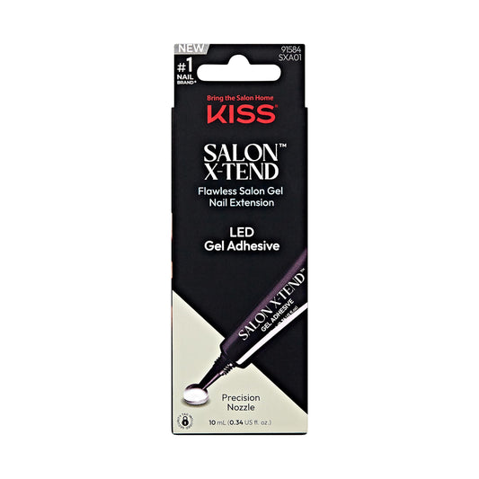 KISS Salon X-tend, uñas a presión, pegamento para uñas inclu