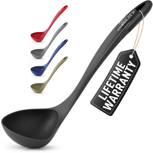 Zulay Kitchen Cucharón para sopa: ergonómico, resistente al