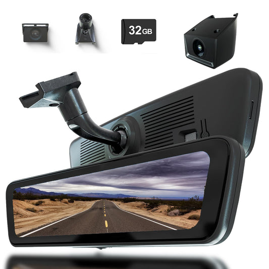 9.66″ Rear View Mirror Camera OEM with IPS Screen, Detached