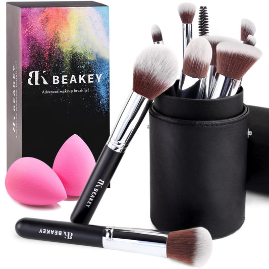 BEAKEY Juegos de brochas de maquillaje, juegos de brochas co
