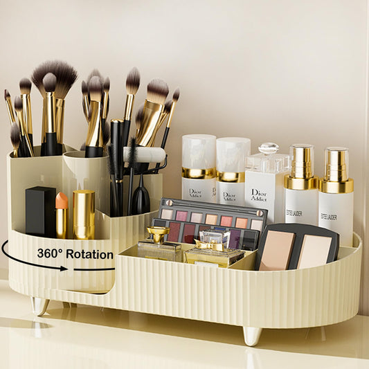 Organizador de maquillaje para tocador con soporte para broc