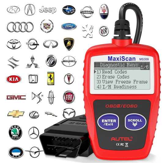 Autel Escáner OBD2 MS309 Lector universal de código de falla