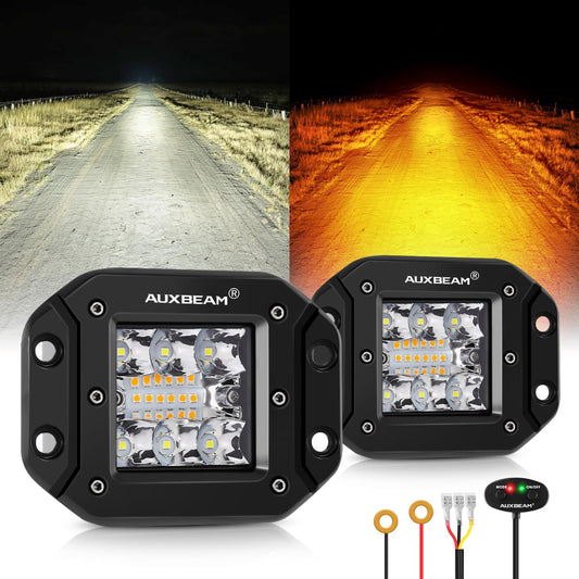 Auxbeam Luces estroboscópicas de montaje empotrado de 5 pulg