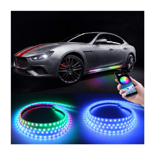 Tira de luz RGB para estribo de 71 pulgadas, control de apli