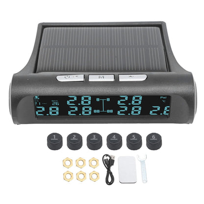 Sistema de monitoreo de presión de neumáticos para RV, USB y