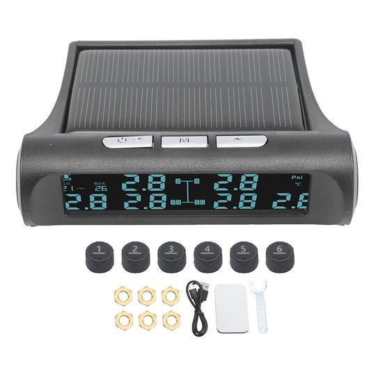 Sistema de monitoreo de presión de neumáticos para RV, USB y
