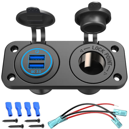 QC 3.0 - Toma de corriente USB de 12 V para barco marino, im