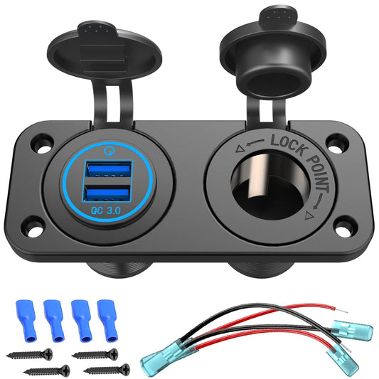 QC 3.0 - Toma de corriente USB de 12 V para barco marino, im