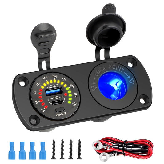 Linkstyle Toma de corriente USB para RV, enchufe para encend