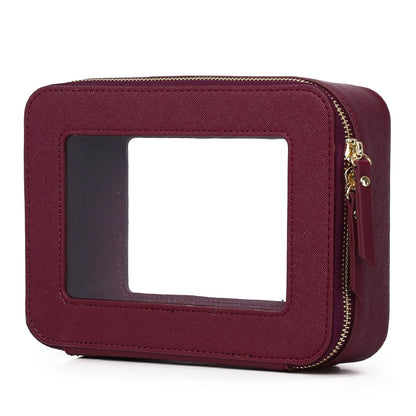 Bolsa de maquillaje transparente pequeña para cosméticos y a