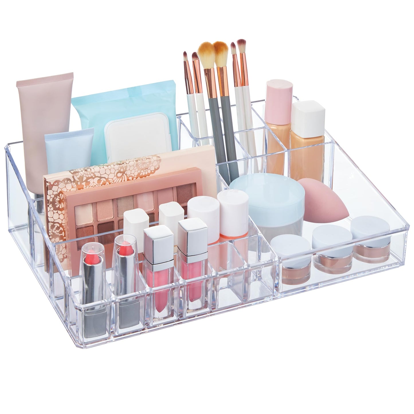 Paleta de maquillaje y cosméticos de plástico transparente d