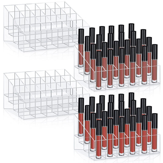 Macarrie Organizador de lápiz labial, 4 piezas, 24 ranuras,