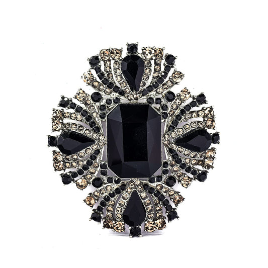 YOQUCOL Broche en forma de flores de cristal austriaco vinta