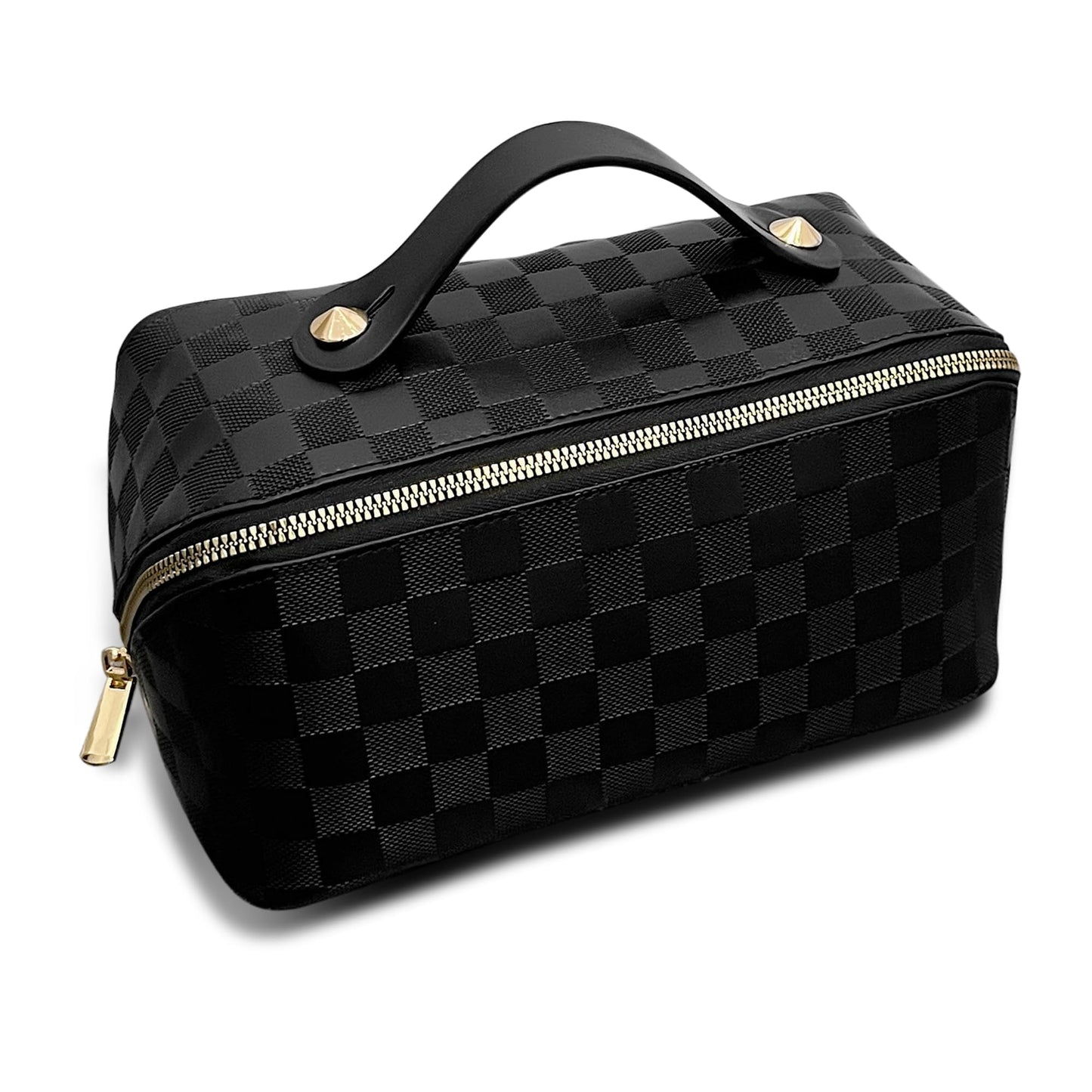Bolsa de maquillaje a cuadros Bolsas de cosméticos de viaje
