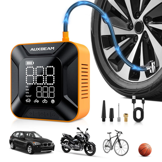 Auxbeam Inflador de neumáticos, compresor de aire portátil,