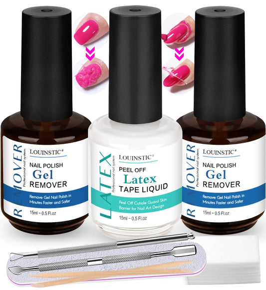 Kit de removedor de esmalte de gel, 2 unidades de removedor